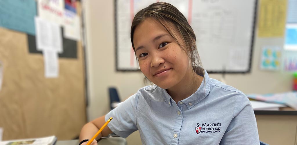 Middle School Student at St. Martins private school in Maryland